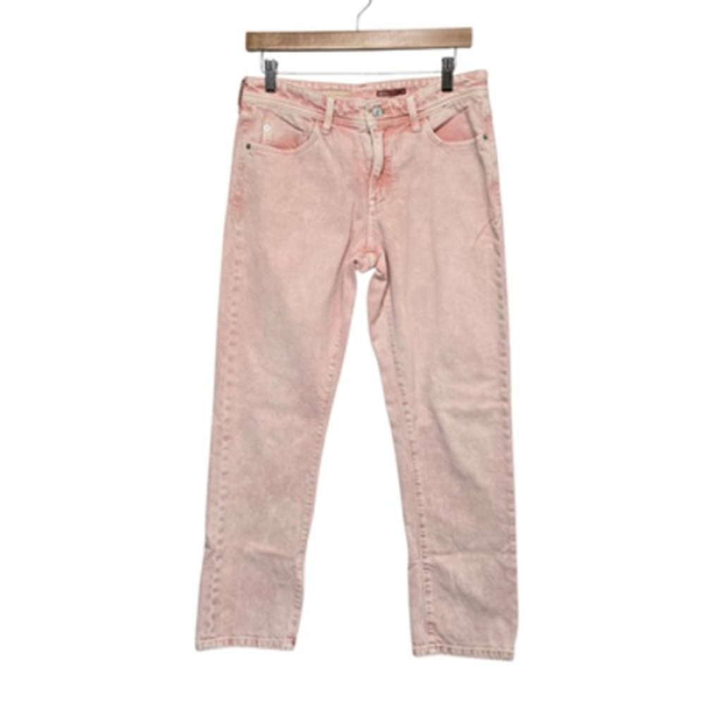 Pilcro Pink Cropped Ankle Jeans